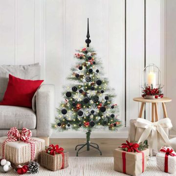 Albero di Natale artificiale Verde e bianco 120 cm