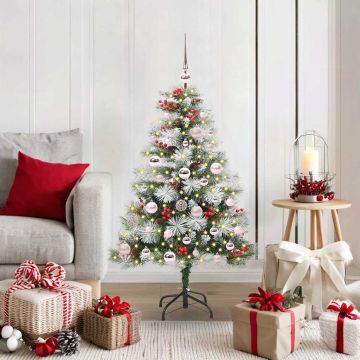 Albero di Natale artificiale Verde e bianco 120 cm