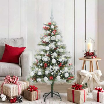 Albero di Natale artificiale Verde e bianco 120 cm