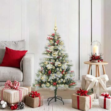 Albero di Natale artificiale Verde e bianco 120 cm