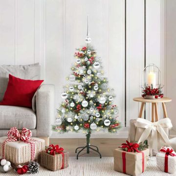 Albero di Natale artificiale Verde e bianco 120 cm