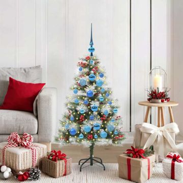 Albero di Natale artificiale Verde e bianco 120 cm
