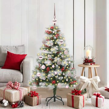 Albero di Natale artificiale Verde e bianco 150 cm