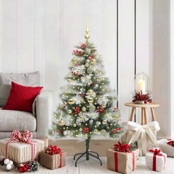 Albero di Natale artificiale Verde e bianco 150 cm
