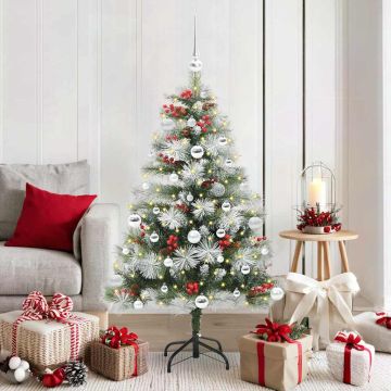 Albero di Natale artificiale Verde e bianco 150 cm