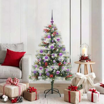 Albero di Natale artificiale Verde e bianco 150 cm