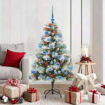 Albero di Natale artificiale Verde e bianco 150 cm