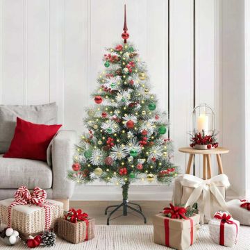 Albero di Natale artificiale Verde e bianco 150 cm