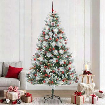 Albero di Natale artificiale Verde e bianco 240 cm