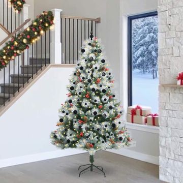 Albero di Natale artificiale Verde e bianco 240 cm