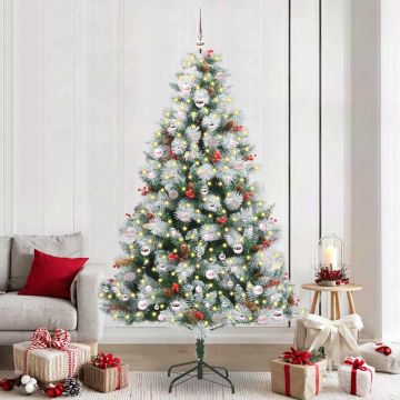 Albero di Natale artificiale Verde e bianco 240 cm