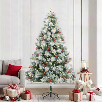 Albero di Natale artificiale Verde e bianco 240 cm