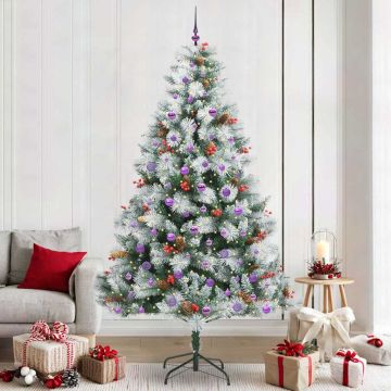 Albero di Natale artificiale Verde e bianco 240 cm