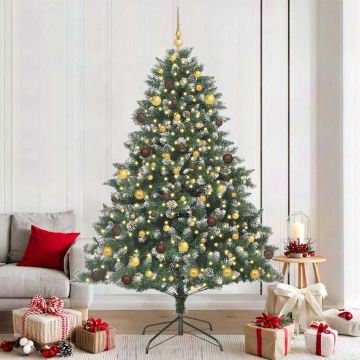 Albero di Natale artificiale con 300 LED Verde 210 cm