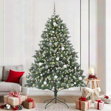 Albero di Natale artificiale con 300 LED Verde 210 cm