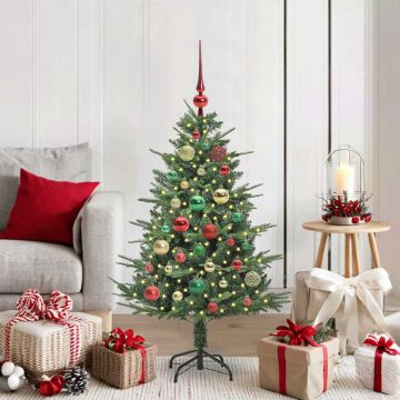 Albero di Natale Artificiale Pre-illuminato con Set di Palline