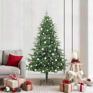 Albero di Natale Artificiale Pre-illuminato con Set di Palline