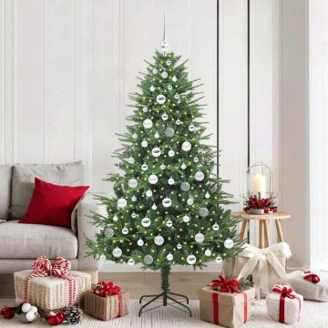 Albero di Natale Artificiale Pre-illuminato con Set di Palline