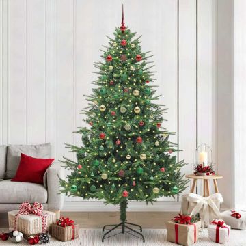 Albero di Natale Artificiale Pre-illuminato con Set di Palline