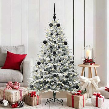 Albero di Natale Artificiale Pre-illuminato con Set di Palline
