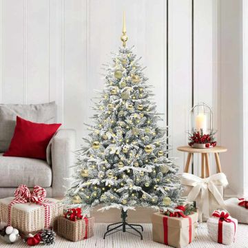 Albero di Natale Artificiale Pre-illuminato con Set di Palline