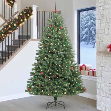 Albero di Natale Artificiale con Rami Pieghevoli Verde 270 cm