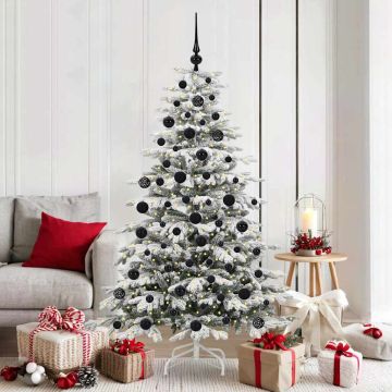 Albero di Natale Artificiale con Rami Pieghevoli Bianco 180 cm