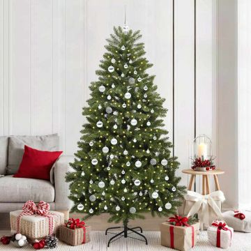 Albero di Natale artificiale 210 cm 300 LED Bianco caldo Verde