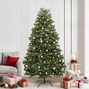 Albero di Natale artificiale 240 cm 300 LED Bianco caldo Verde