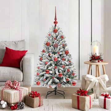 Albero di Natale artificiale 120 cm 150 LED Bianco caldo