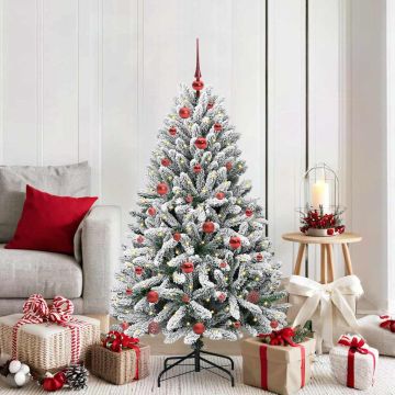 Albero di Natale artificiale 150 cm 150 LED Bianco caldo