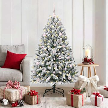 Albero di Natale artificiale 150 cm 150 LED Bianco caldo