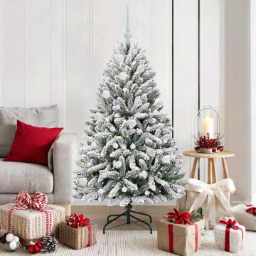 Albero di Natale artificiale 150 cm 150 LED Bianco caldo