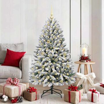 Albero di Natale artificiale 150 cm 150 LED Bianco caldo