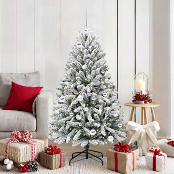 Albero di Natale artificiale 150 cm 150 LED Bianco caldo