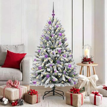 Albero di Natale artificiale 150 cm 150 LED Bianco caldo