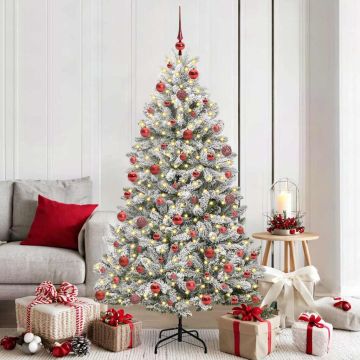 Albero di Natale artificiale 180 cm 300 LED Bianco caldo
