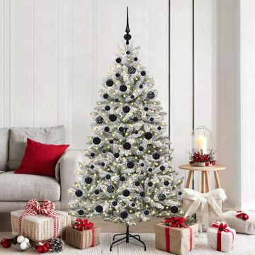Albero di Natale artificiale 180 cm 300 LED Bianco caldo