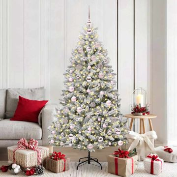 Albero di Natale artificiale 180 cm 300 LED Bianco caldo