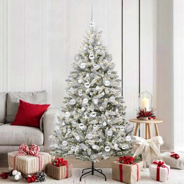 Albero di Natale artificiale 180 cm 300 LED Bianco caldo