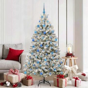 Albero di Natale artificiale 180 cm 300 LED Bianco caldo