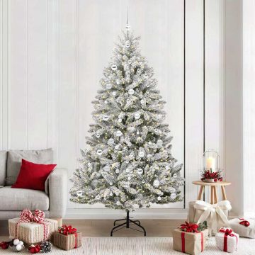 Albero di Natale artificiale 210 cm 300 LED Bianco caldo