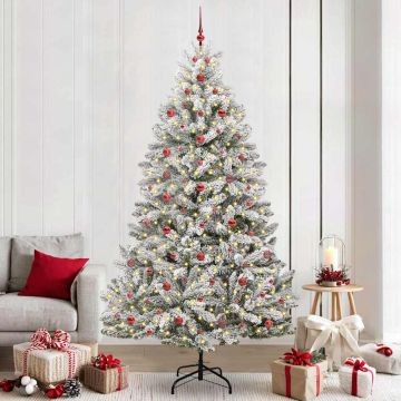 Albero di Natale artificiale 240 cm 300 LED Bianco caldo