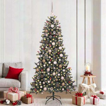 Albero di Natale artificiale con 300 LED Verde 210 cm