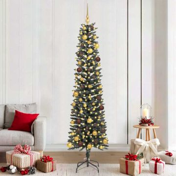 Albero di Natale artificiale con 300 LED Verde 210 cm