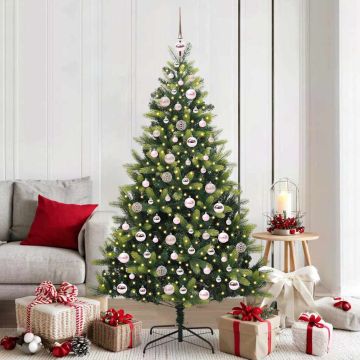 Albero di Natale Artificiale a Cerniera con 300 LED Verde