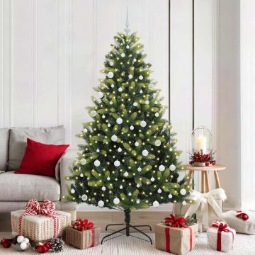 Albero di Natale Artificiale a Cerniera con 300 LED Verde