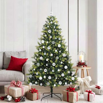 Albero di Natale Artificiale a Cerniera con 300 LED Verde