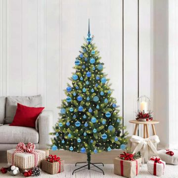 Albero di Natale Artificiale a Cerniera con 300 LED Verde