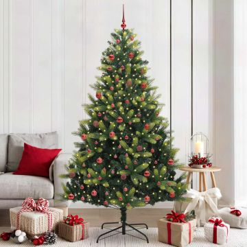 Albero di Natale Artificiale a Cerniera con 300 LED Verde